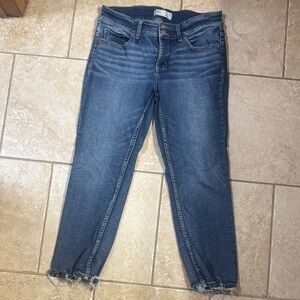 BKE Distressed Blue Ankle Jeans